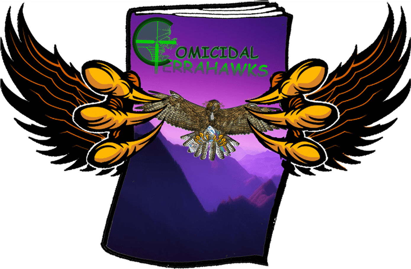 Comicidal Terrahawks Podcasts - Hawk Carrying A Football (1400x1400), Png Download