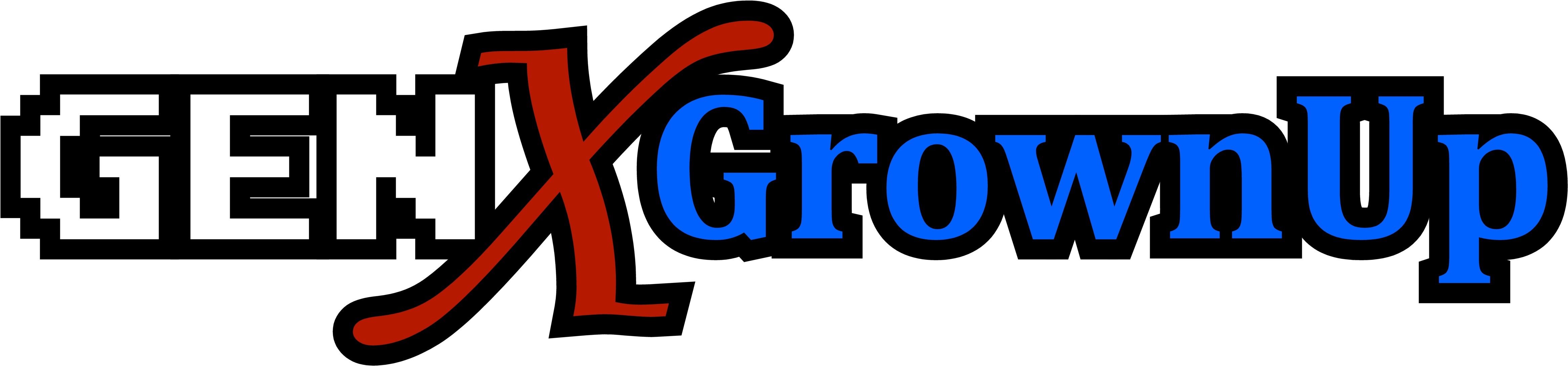 Genxgrownup Genxgrownup - Electric Blue (4705x1198), Png Download