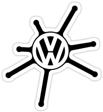 Volkswagen Logo Black Png Vw Logo Png Vw - Emblem (375x360), Png Download