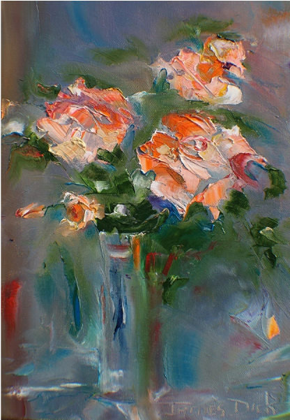 Rose Painting - Painting (600x600), Png Download