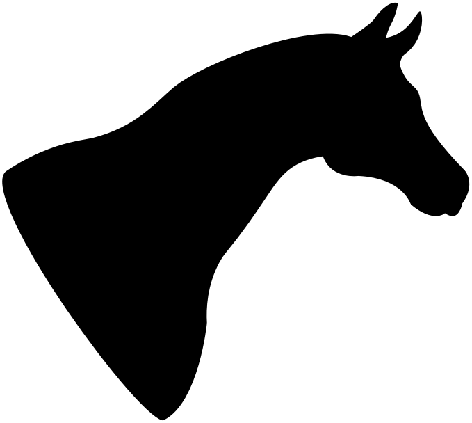 Horse Silhouette Head Ride Black Logo Hors - Horse Head Silhouette Png (380x340), Png Download