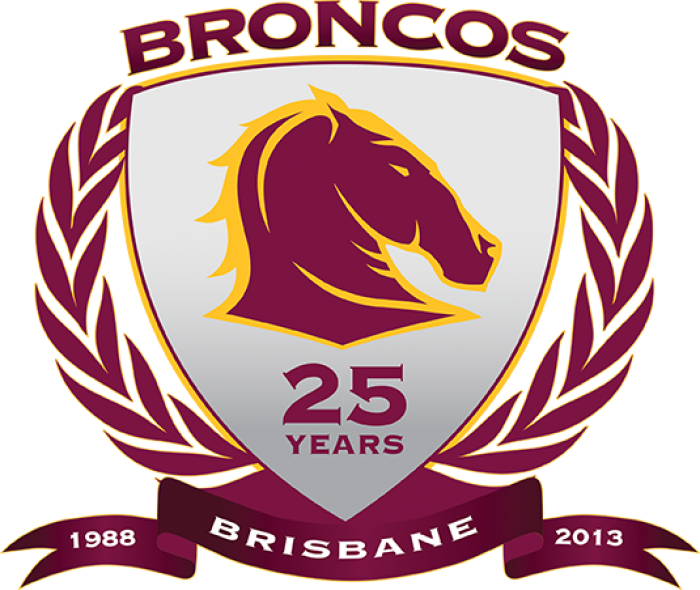 Brisbane Broncos 30 Years Logo (700x590), Png Download