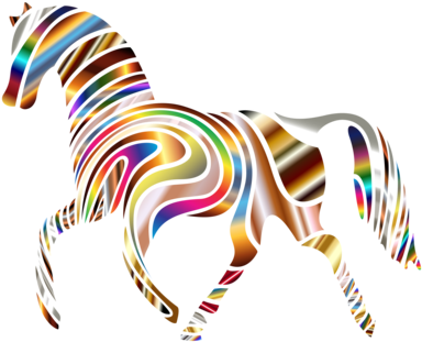 Horse Computer Icons Art Symbol - Rainbow Horse (473x340), Png Download