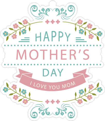 Happy Mother's Day - Happy Mothers Day Chic Teal Cream Pink Floral Pillow (500x500), Png Download