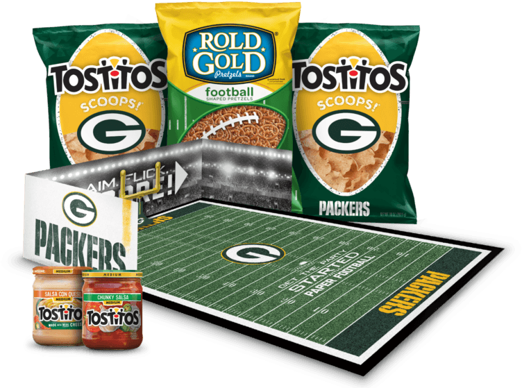 Green Bay Packers Nfl Party Box - Frito-lay, Nfl Packers Team Pack, Variety Pack (900x600), Png Download