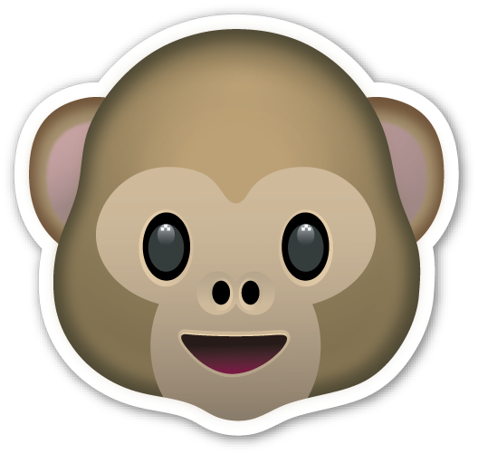 Monkey Face - Emojis De Whatsapp Ancianos (528x501), Png Download