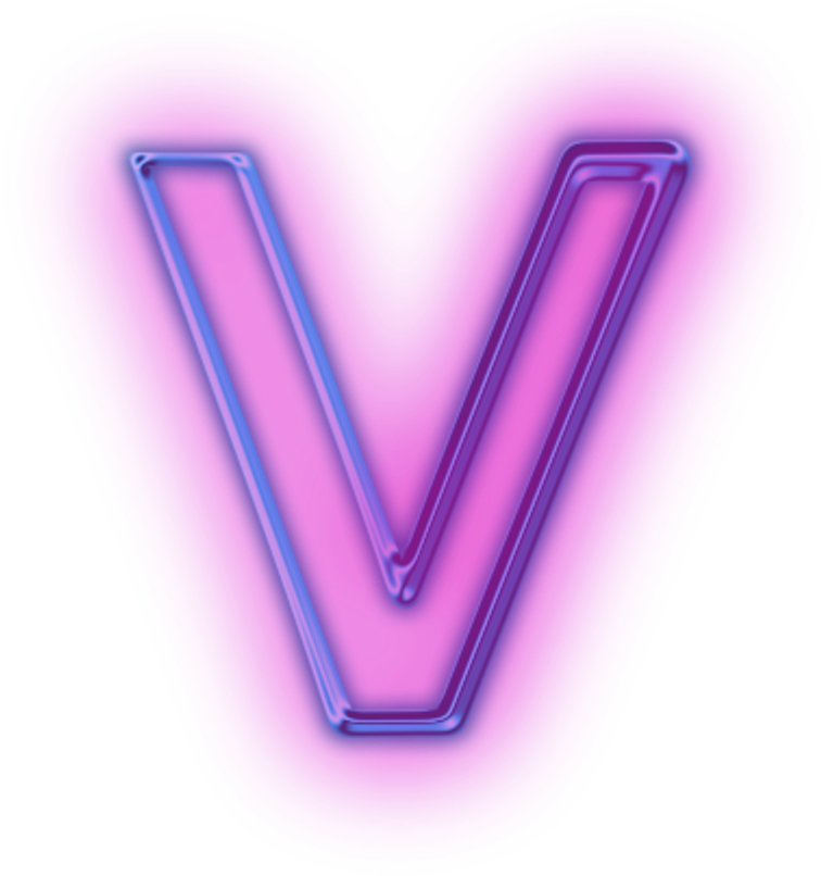 V Letter Png - Letter V In Purple (1024x1024), Png Download