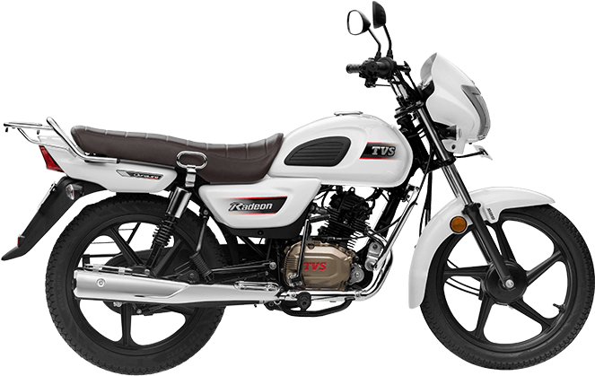 Tvs Radeon White Color - Tvs Radeon Bike Price (800x520), Png Download
