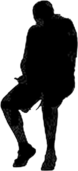Man Sitting Silhouette Man Sitting - Man Sitting Silhouette Png (348x648), Png Download