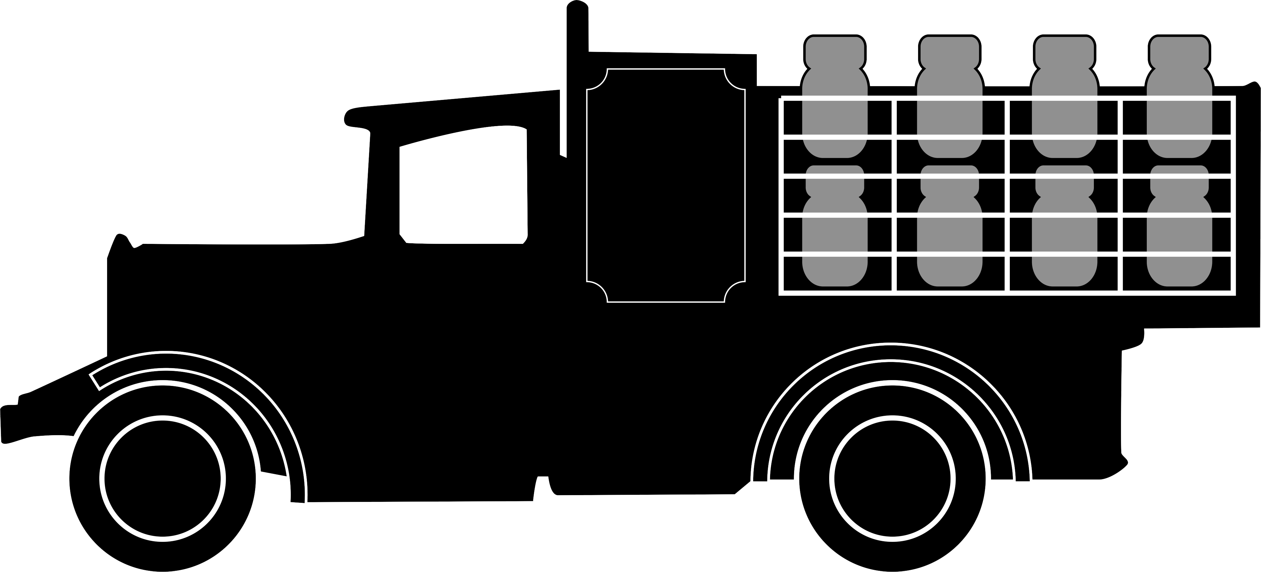 Milk Truck Icon - Stock Illustration (4097x1860), Png Download