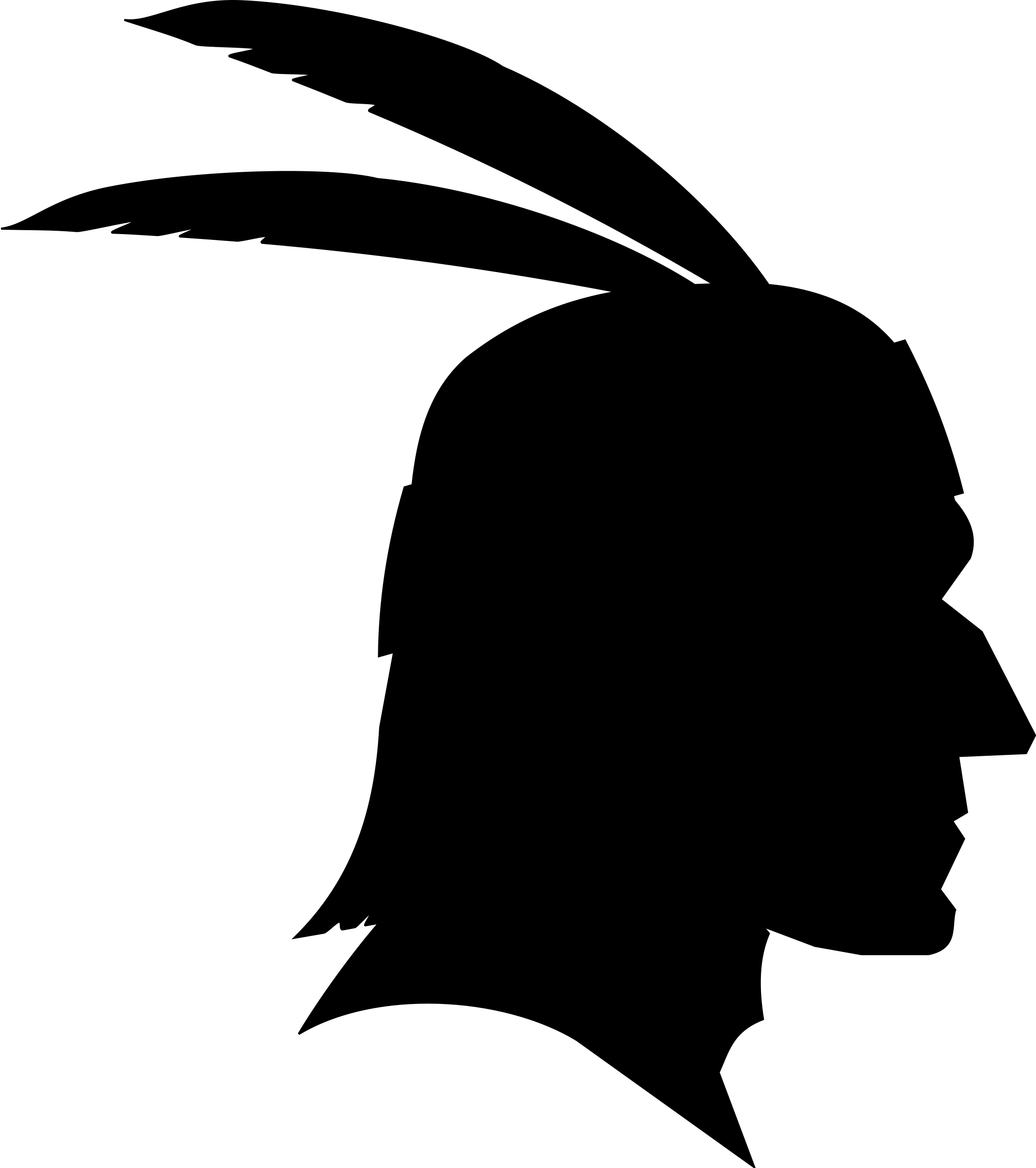 Silhouette Thanksgiving At Getdrawings - Native American Png (2128x2400), Png Download