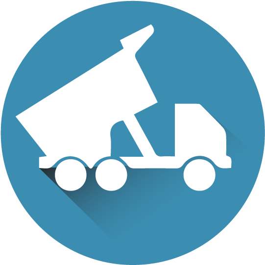 Dump Truck Icon - Riverside (601x621), Png Download