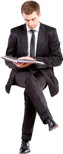 Cutout Man Sitting People Png, Cut Out People, Tree - People Suit Sitting Png (268x539), Png Download