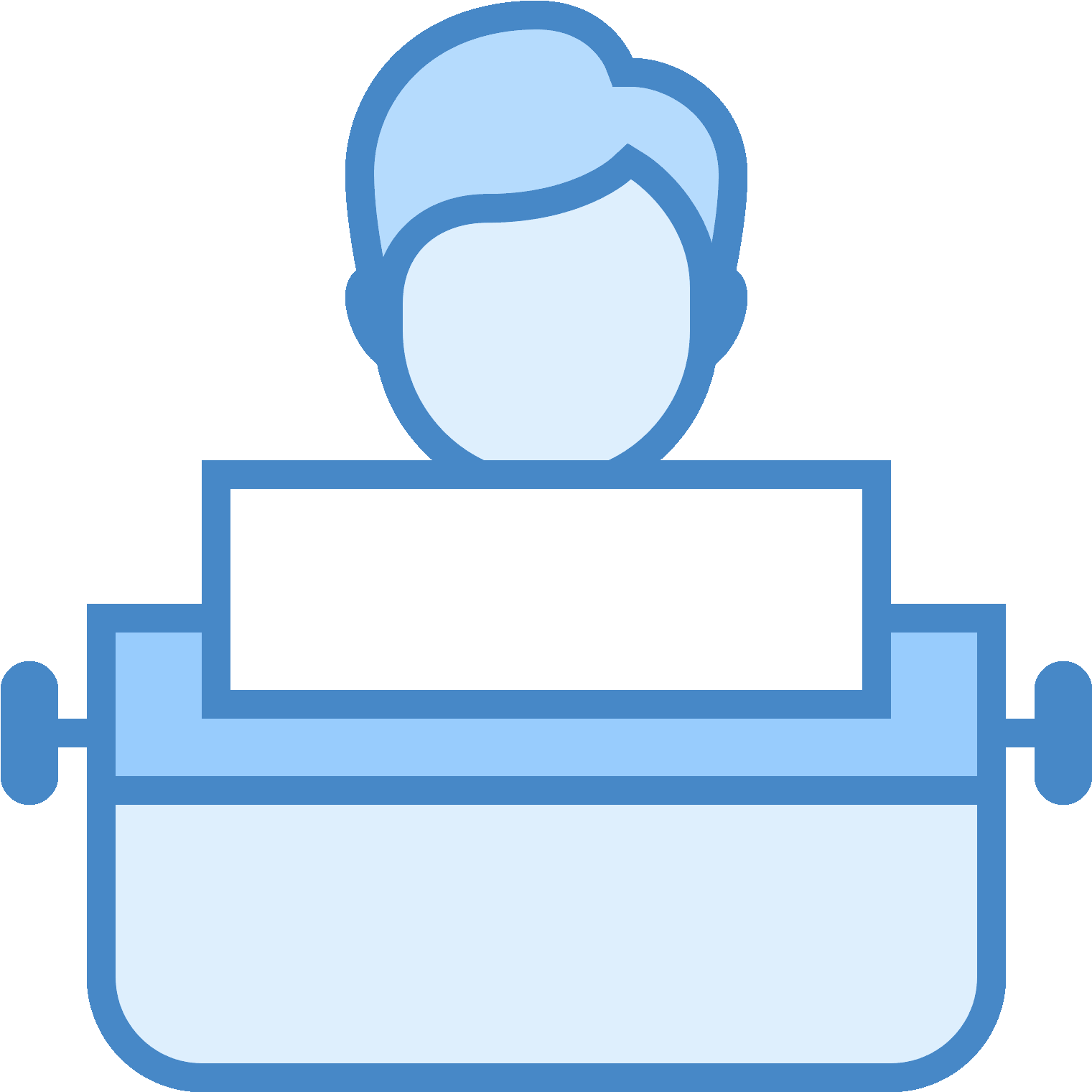 User Typing Using Typewriter Icon - Typewriter (1600x1600), Png Download