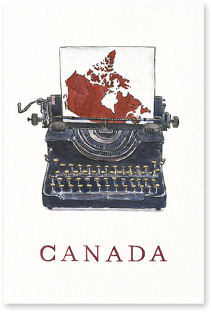 Canadian Typewriter Post-card Set Of - Postcard (600x496), Png Download