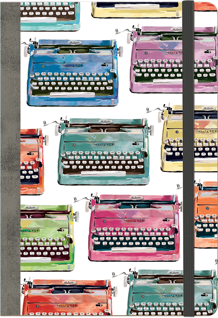 Typewriters Soft Cover Bungee Journal - Punch Studio Be A Character Typewriter Spiral Bound (1200x1200), Png Download