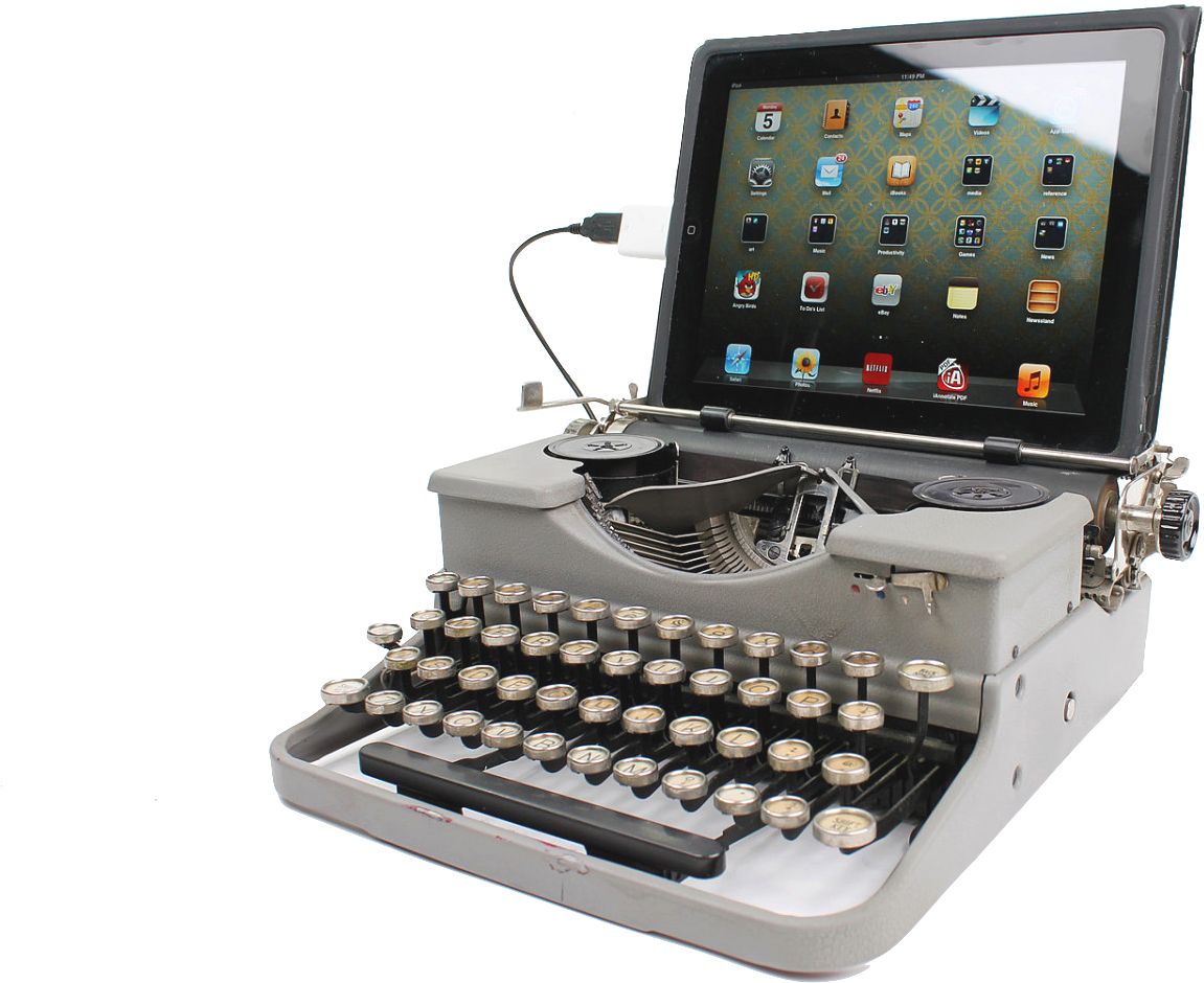 Ipad-typewriter - Typewriter Keyboard Ipad (1500x1000), Png Download