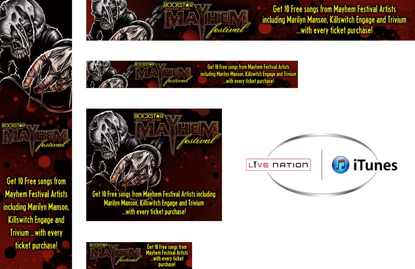 Static Banner Campaign - Mayhem Festival 2009 (847x550), Png Download