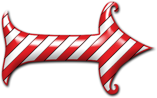 Candy Cane Clipart Arrow - Candy Cane Arrow Clipart (500x313), Png Download