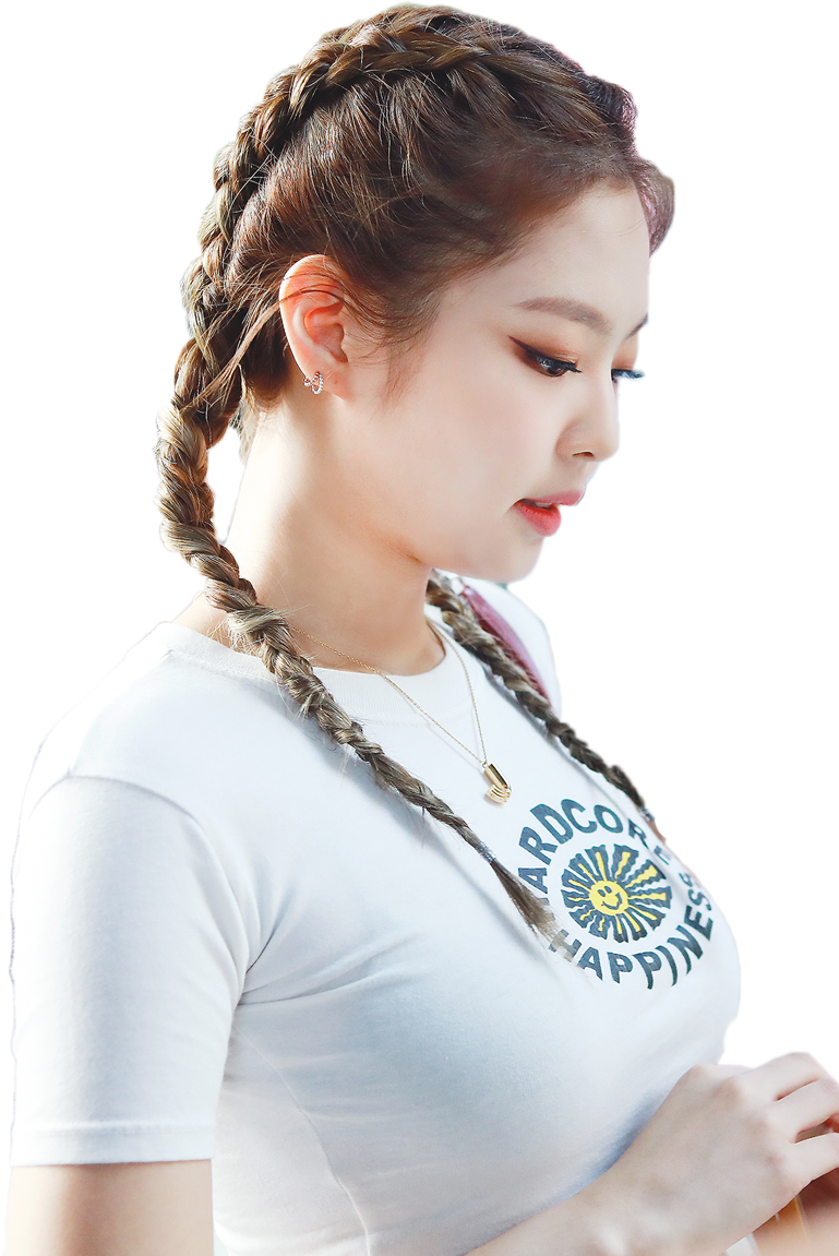Report Abuse - Blackpink Jennie Braid Hair (769x1151), Png Download