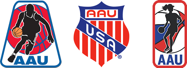 Girls Aau Basketball Logo (597x218), Png Download