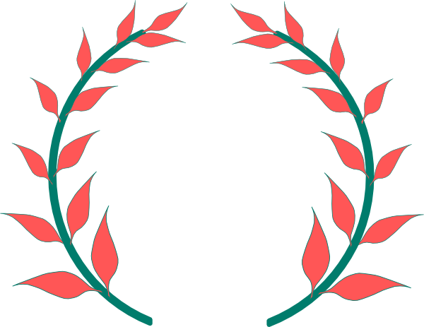 Coral Teal Wreath Clip Art - Olive Branch Borders Black And White (600x463), Png Download