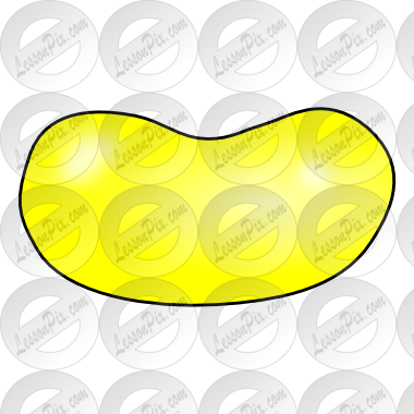 Jelly Bean Clipart Yellow - Yellow (380x380), Png Download