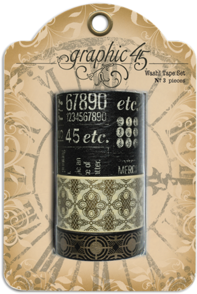 Graphic 45 Washi Tape Set - Graphic 45 Washi Tape (580x580), Png Download