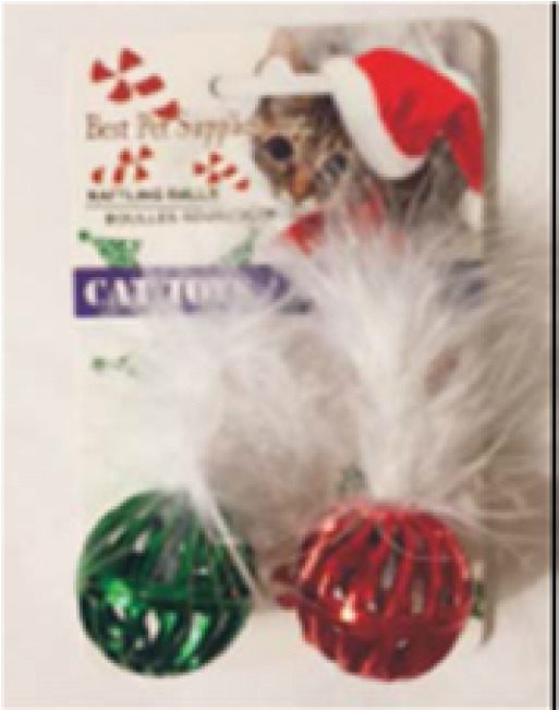 Best Pet Christmas Cat Jingle Bells Toy - Christmas Ornament (650x650), Png Download