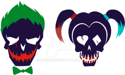 Harley Quinn, Suicide Squad, And Joker Image - Suicide Squad Joker Logo (500x292), Png Download