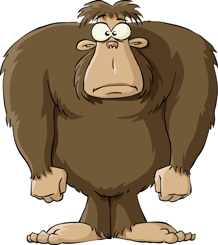 Gorilla Clipart Footprint - Yeti Poem (714x800), Png Download