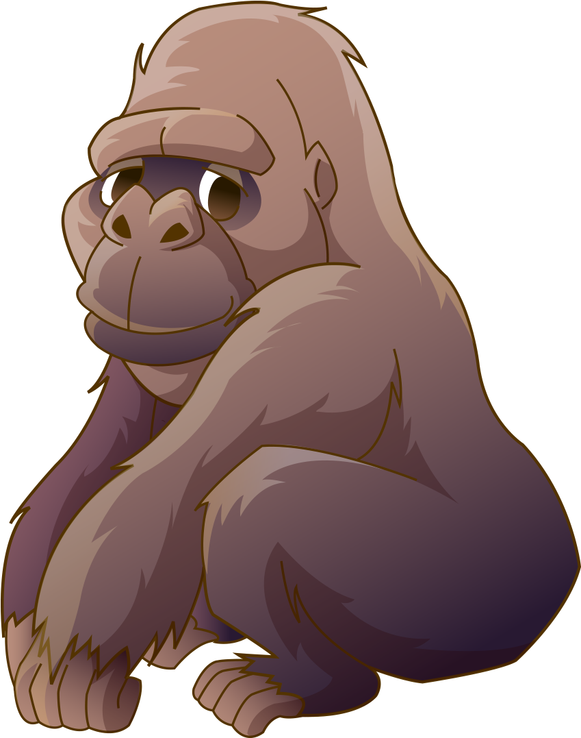 Gorilla Clipart Vertebrate Animal - Clip Gorilla (1169x1076), Png Download