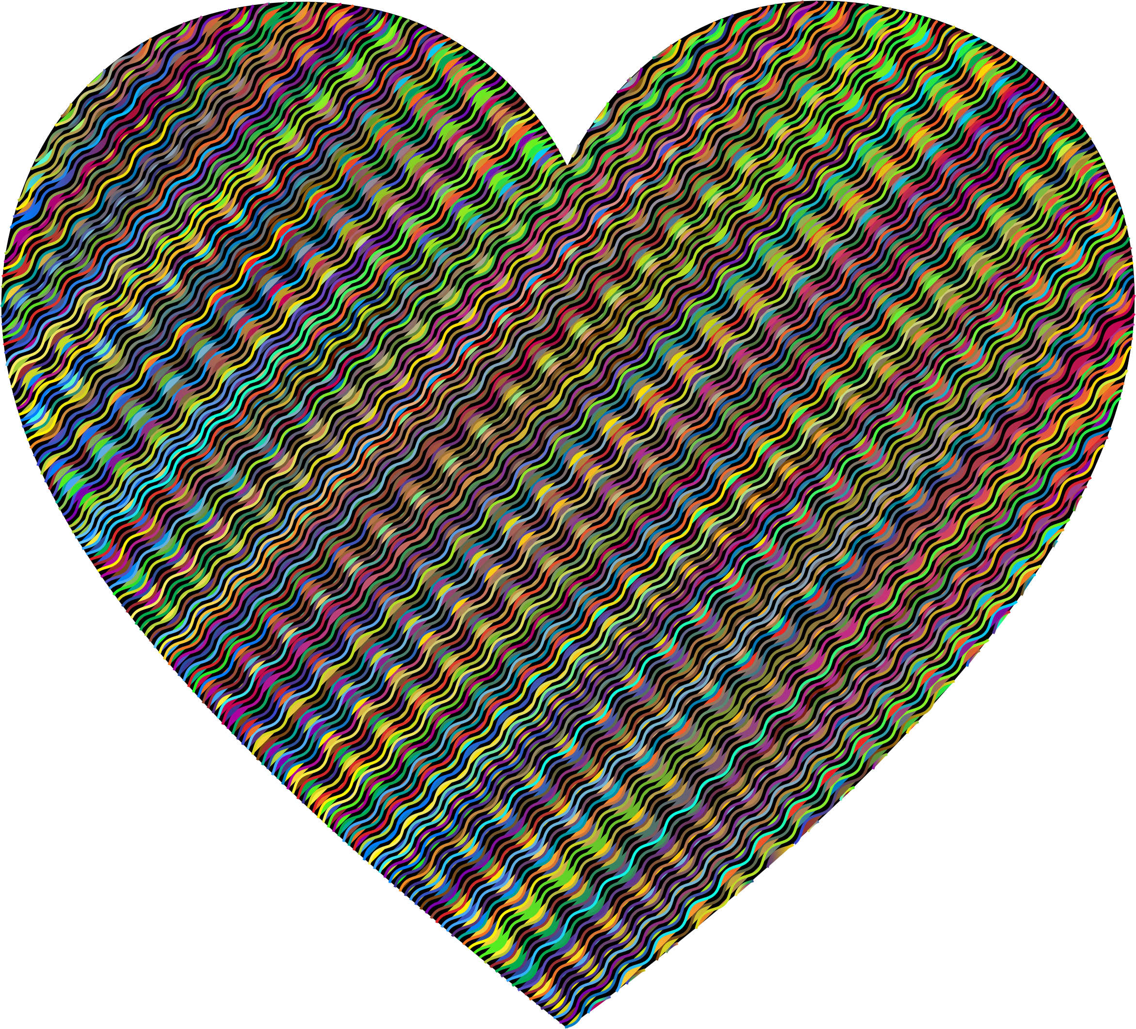 This Free Icons Png Design Of Prismatic Wavy Heart (2342x2122), Png Download