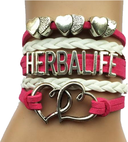 Hot Pink Herbalife Heart Bracelet - Bracelet (500x500), Png Download