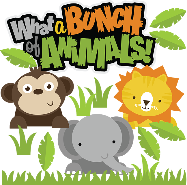 What A Bunch Of Animals Svg - Colher Animais Do Zoo (12uni) - Papel Confeito (648x642), Png Download