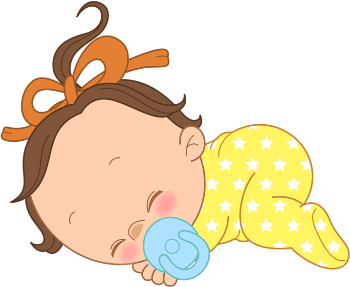 Precious Moments Baby Girl Clipart - Free Baby Sleeping Clipart (800x650), Png Download