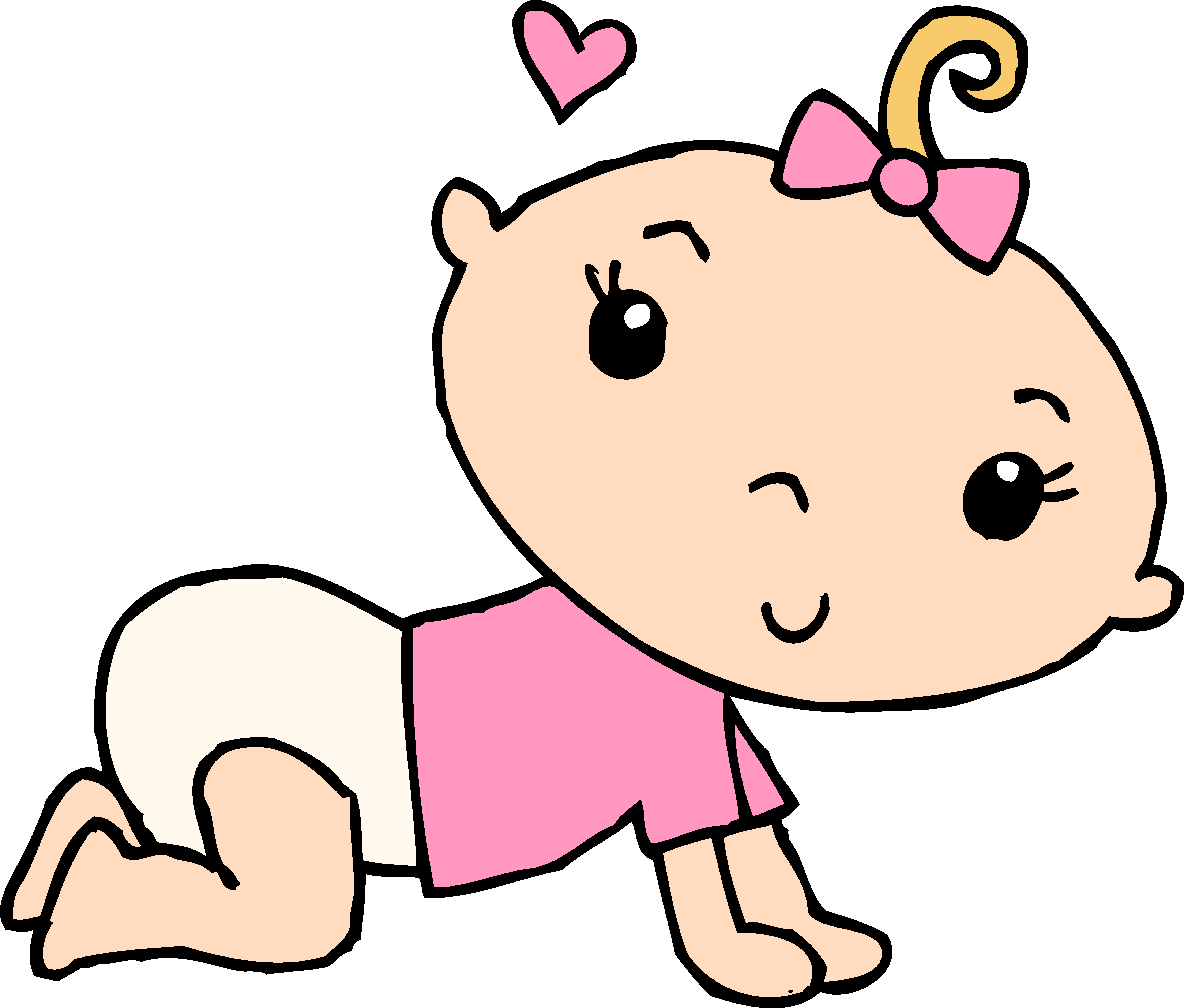 Baby Girl Crawling Clipart (5605x4772), Png Download