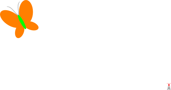 Orange Butterfly Clip Art At Clker - Butterfly (600x318), Png Download