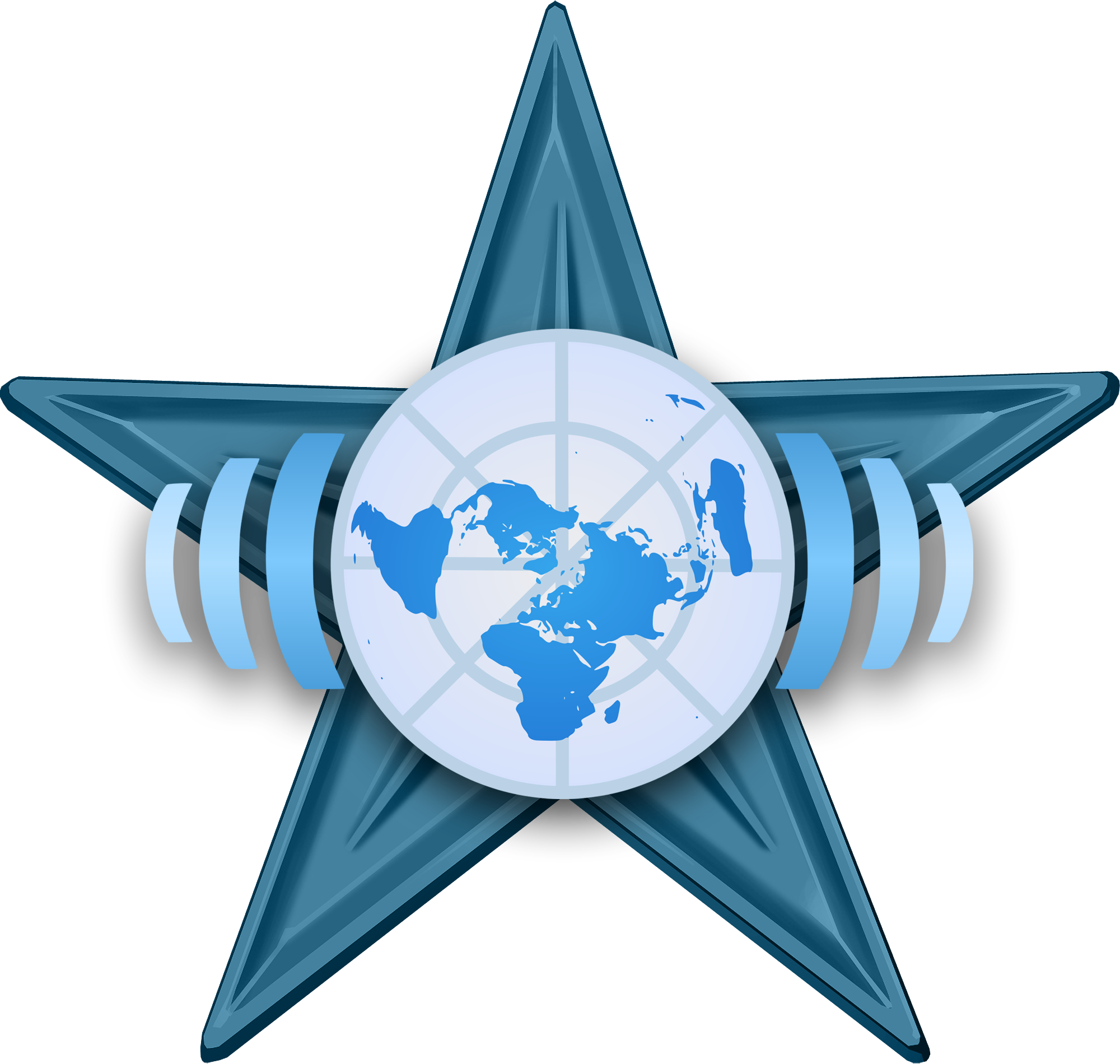 Current Events Barnstar Hires - Wikinews (2000x1900), Png Download