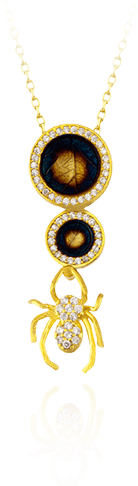 Dangling Spider Leaf Disc Ember Earrings (e-b603) (sterling (750x750), Png Download