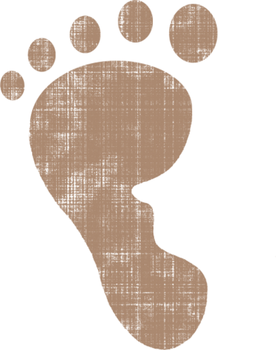 Footprint No Sew Fleece Blanket, Clipart Baby, Baby - Footprint (394x500), Png Download