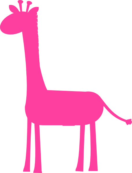 Clipart Giraffe Baby Girl - Baby Giraffe Vector Silhouette (456x598), Png Download