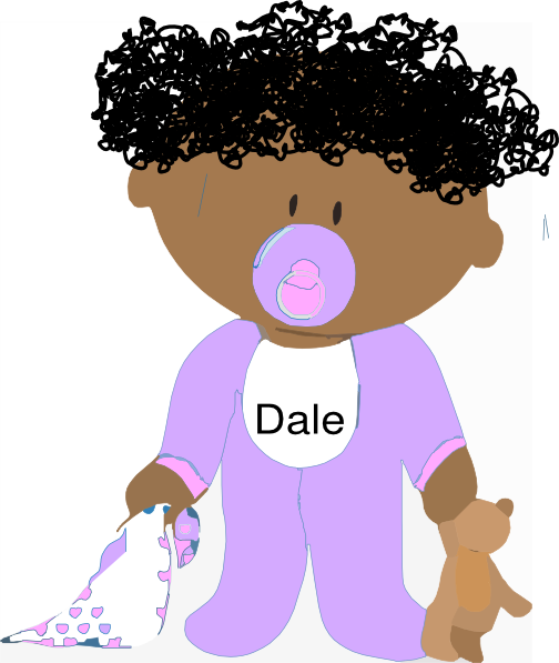 Baby Girl Dale - Baby With Curly Hair Clipart (504x597), Png Download