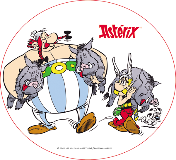 Asterix And Obelix Hog (600x751), Png Download