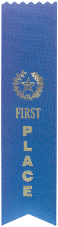 1st Place Blue 2"x8" Pinked Top Ribbon (750x750), Png Download