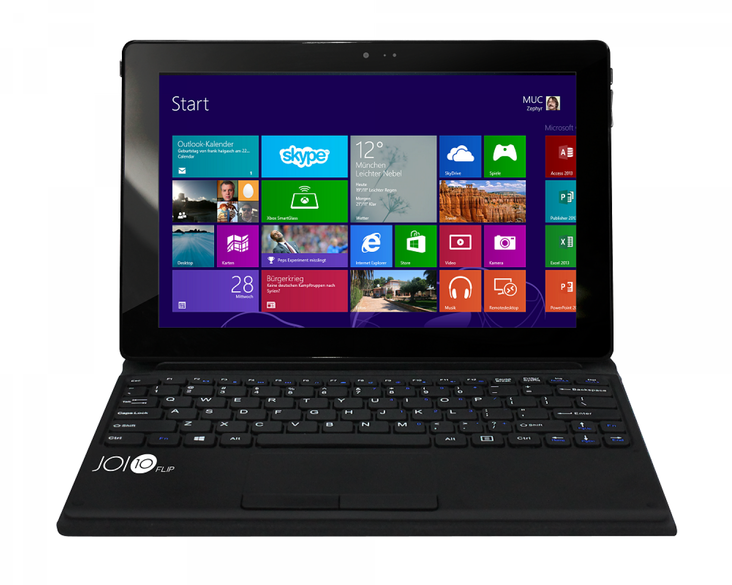 Joi 10 Flip 32gb Window 10 Tablet Flexicover Keyboard - Joi 10 Flip (1500x1500), Png Download