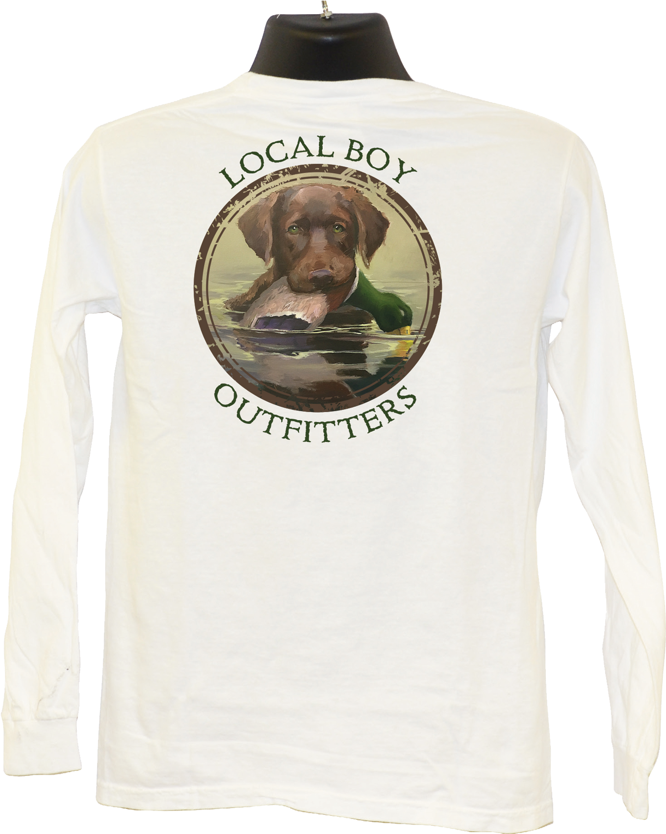 Chocolate Lab Long Sleeve T-shirt - Long-sleeved T-shirt (1467x1837), Png Download