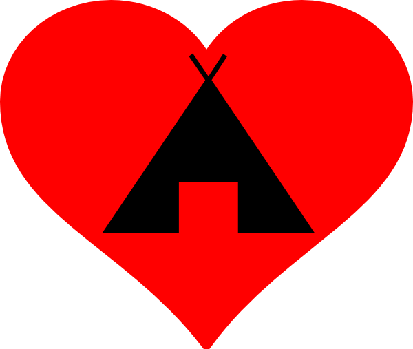 How To Set Use Tent Heart Svg Vector - Clip Art (600x507), Png Download
