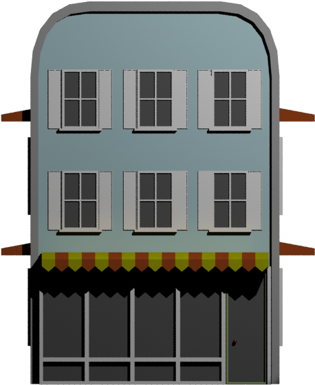 Cartoon Buildings - House (1024x720), Png Download