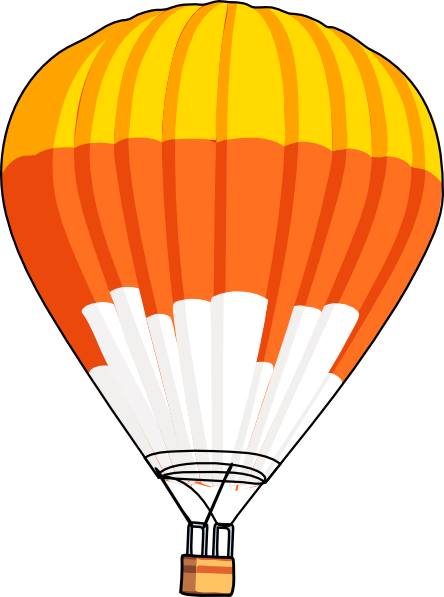 Candy Corn Balloon Clip Art - Weather Balloon Clip Art (444x597), Png Download
